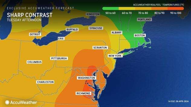 Locally severe storms to rattle part of Northeast into Tuesday night